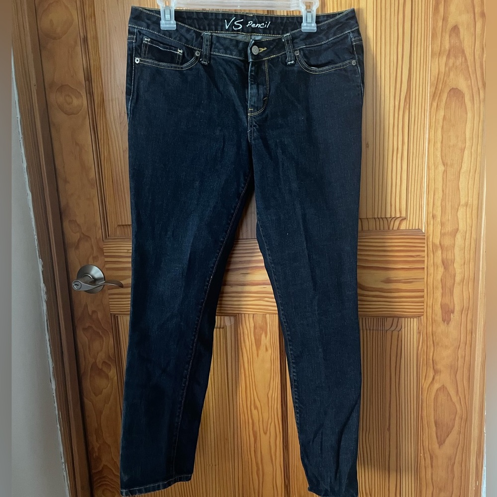 Dark wash skinny jeans